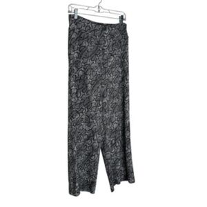 NWOT Bar III Animal Print Elastic Back Waistband Wide Leg Relaxed Fit Pant SZ PM